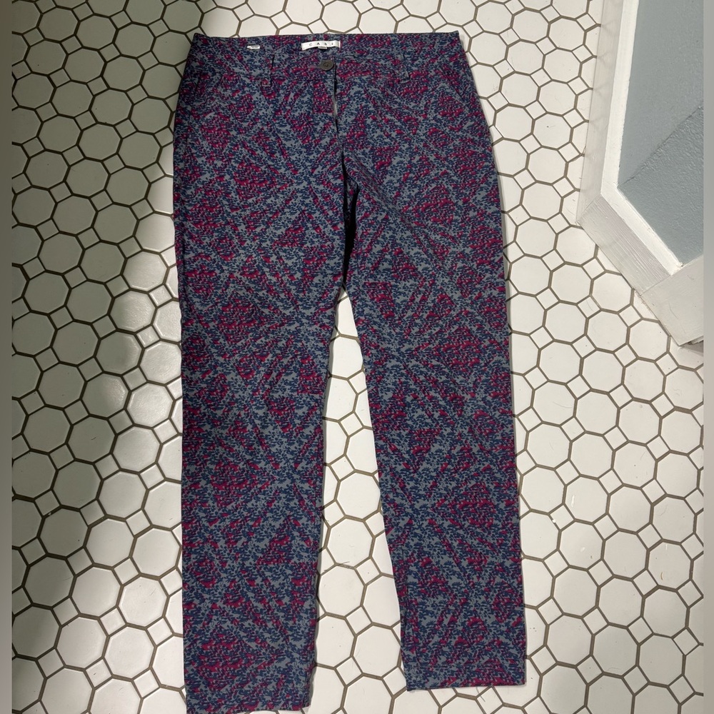 CAbi #806 Palm Beach Crop Printed Skinny Pants 4